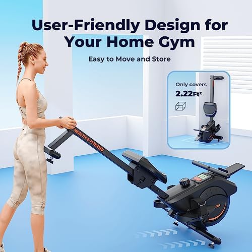 YOSUDA Magnetic/Water Rowing Machine 350 LB Weight Capacity - Foldable ...