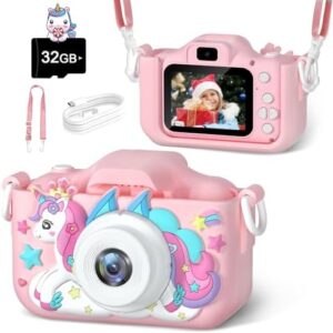 Anesky Kids Camera, Toy Camera for Kids Aged 3 4 5 6 7 8 9 10 11 12,
