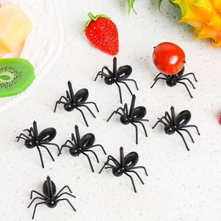 LUFOX 48PCS Ant Food Pick Fruit Dessert Fork Reusable Ant Toothpicks