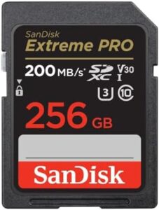 SanDisk 256GB Extreme PRO SDXC UHS-I Memory Card - C10, U3, V30, 4K